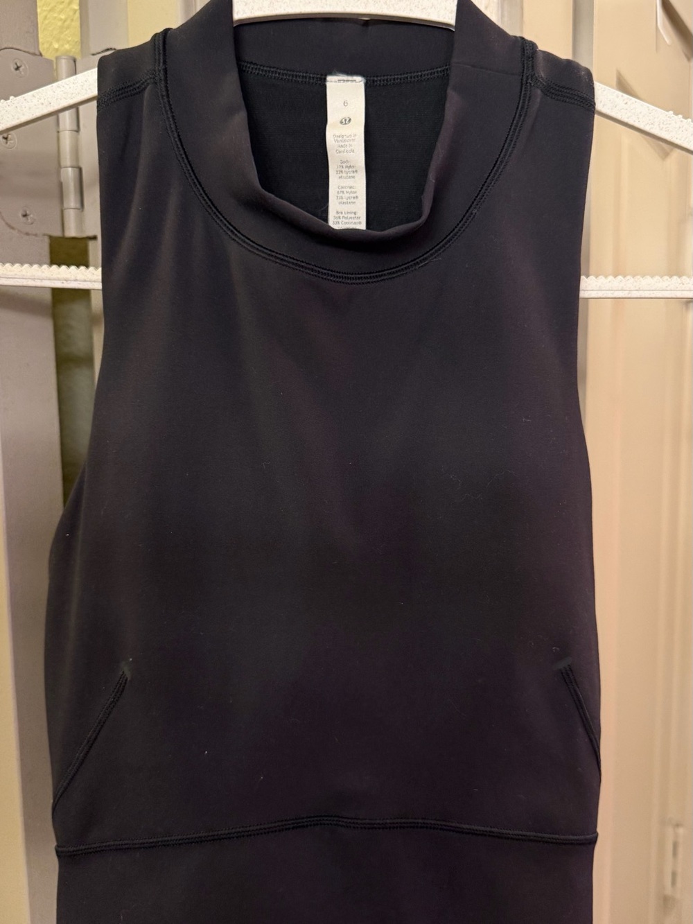 lululemon athletica Black Mock Neck Sleeveless Tank